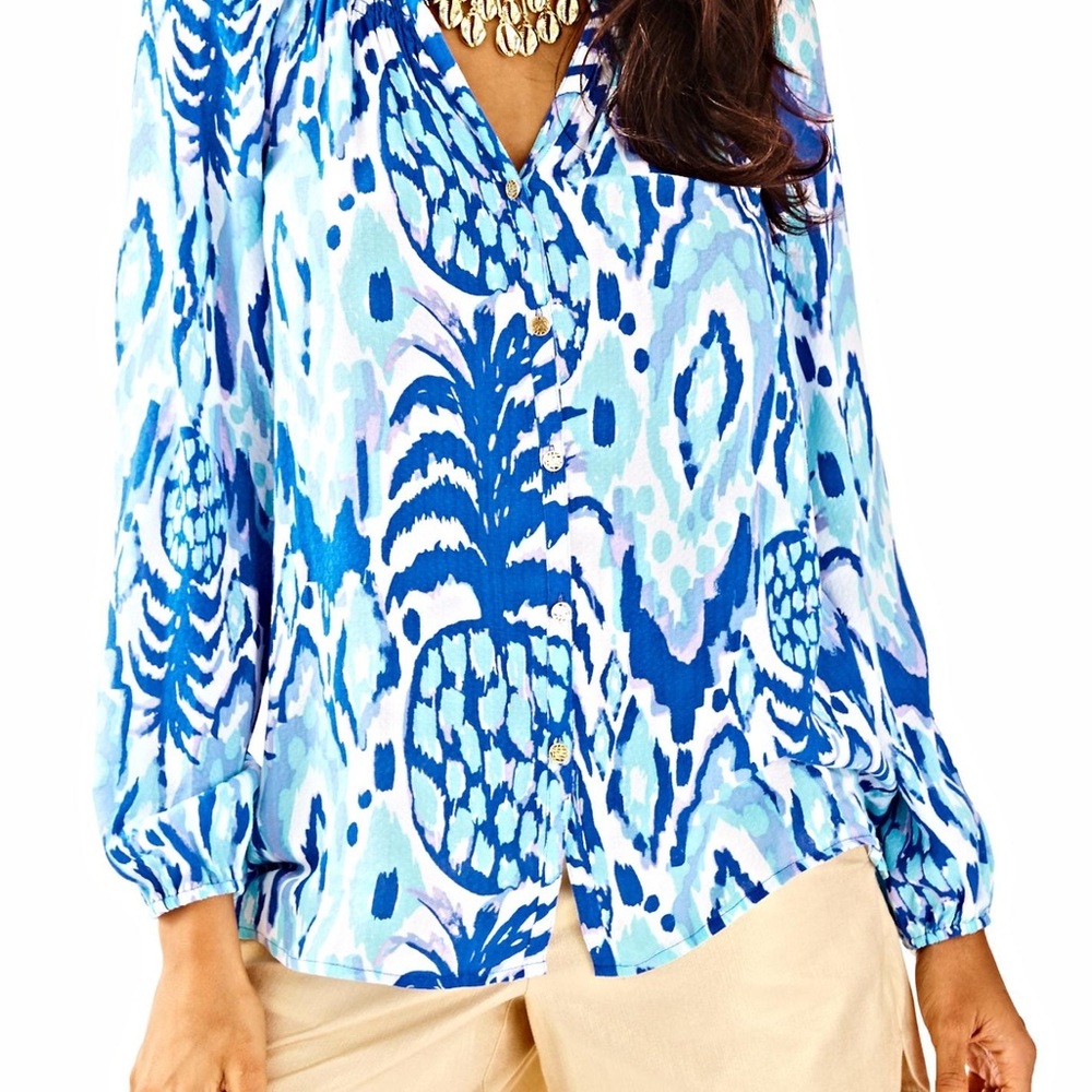 NWT Elsa Silk Top Elsa Tropi Call Me